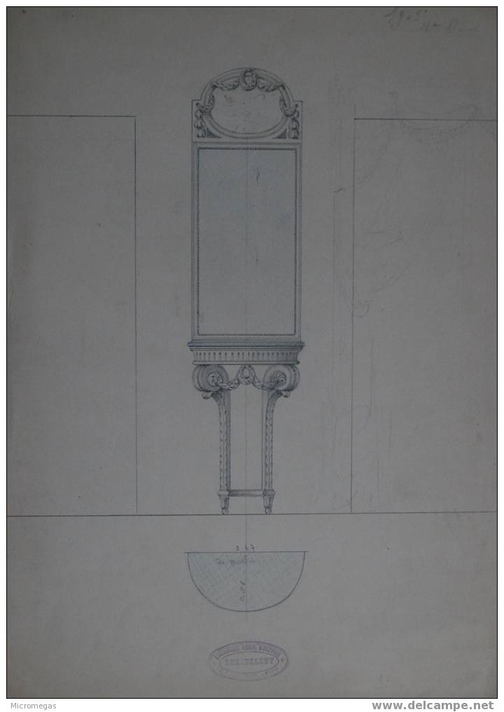 Dessin Ancien D´ébénisterie - Dessins