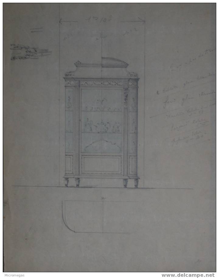 Dessin Ancien D´ébénisterie - Dessins