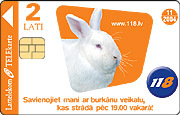 LATVIA  Easter - RABBIT- Animal 2003 Chip Phone Card - Conigli