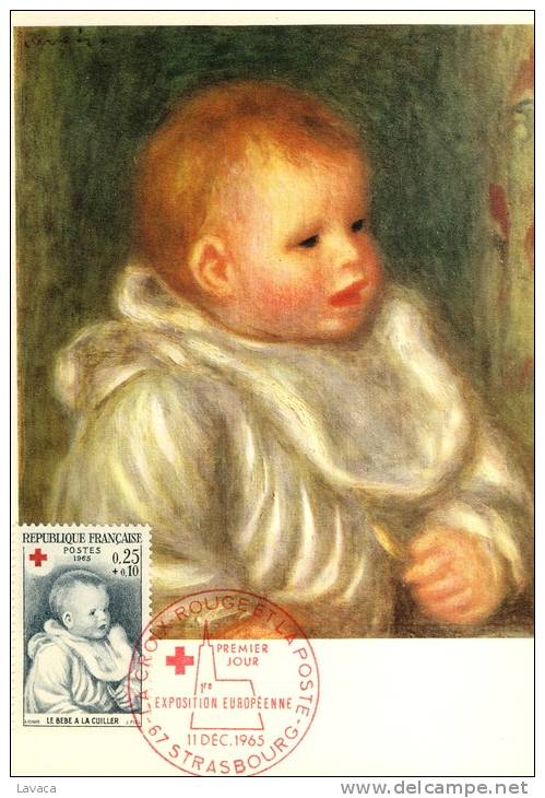 C. M. FRANCE Tableau De RENOIR Bébé à La Cuillière - Impressionismo