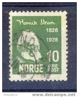 NORVEGE  NORWAY  NORGE YT 128   Henrik Ibsen  Oblit. Tb++ - Used Stamps
