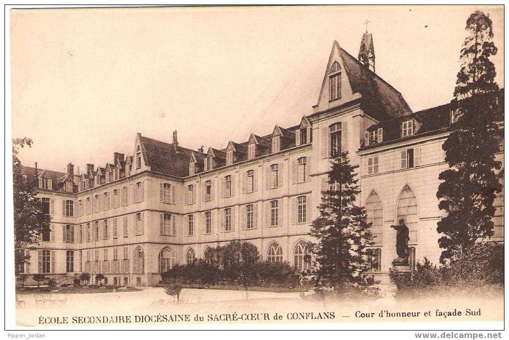 78 CONFLANS * Ecole Secondaire Diocésaine Du Sacré-Cœur – Cour D’honneur Et Façade Sud - Conflans Saint Honorine