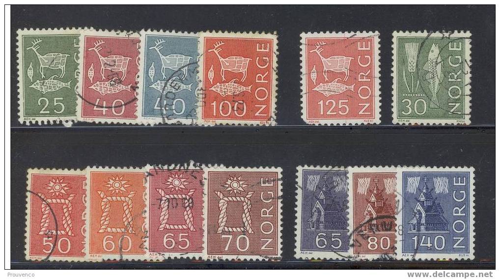 NORVEGE  NORGE NORWAY SERIE COURANTE   Ob. - Used Stamps