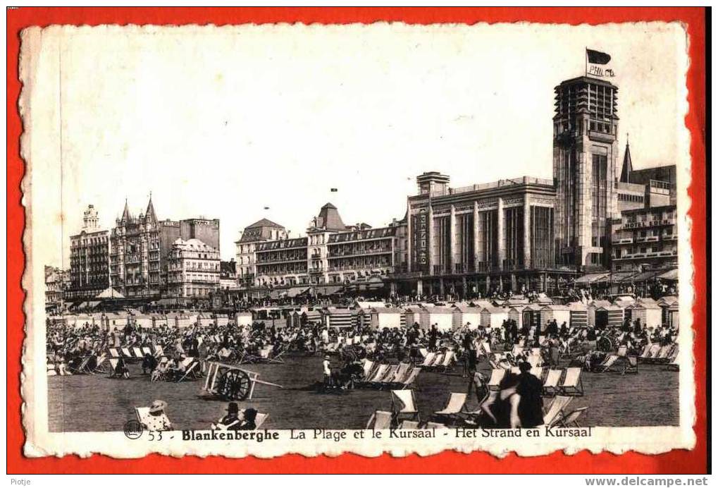 * Blankenberge (Bij Knokke - Heist) * Kust, Noordzee, La Mer, La Plage Et Le Kursaal, Cabines, Enfants Chariot, Vieux - Blankenberge