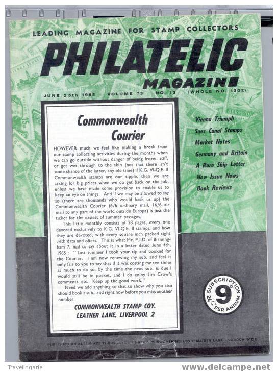 Philatelic Magazine Vol. 73 No. 13 1965 - Englisch (ab 1941)