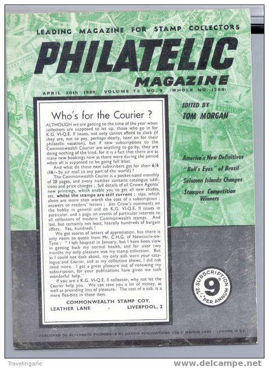 Philatelic Magazine Vol. 73 No. 9 1965 - Englisch (ab 1941)