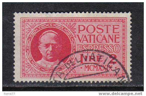 V22 - VATICANO 1929: Conciliazione L' Espresso N. 1 Usato - Eilsendung (Eilpost)