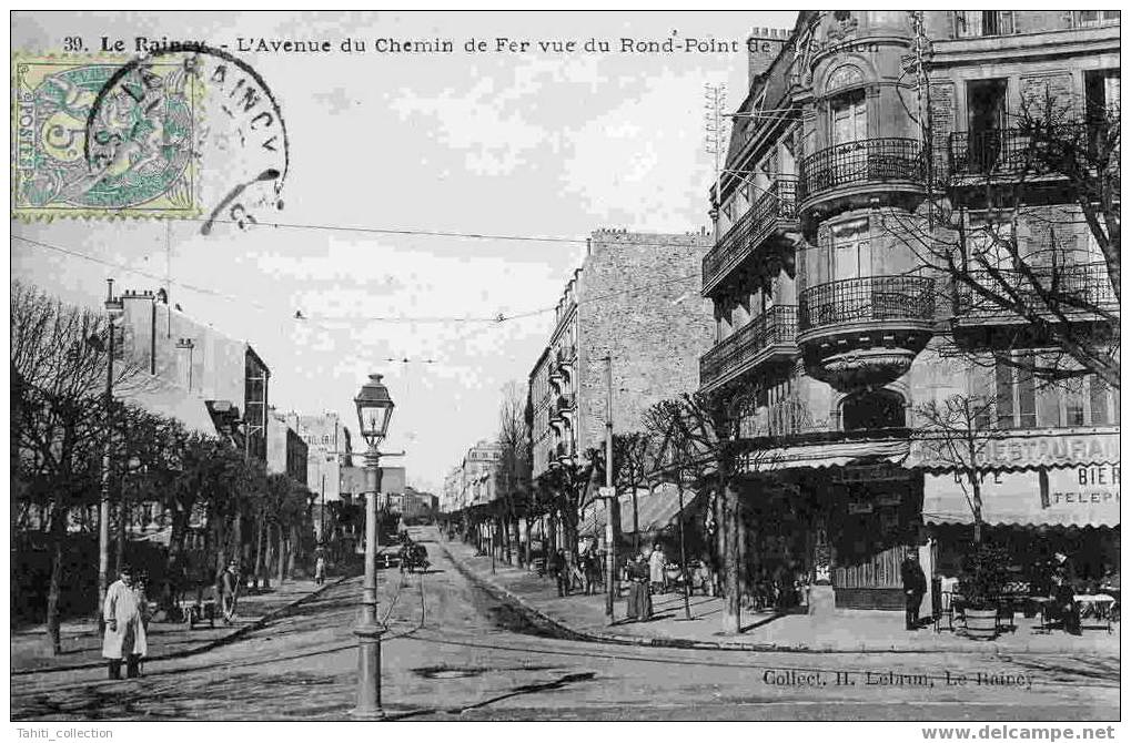 LE RAINCY - L'Avenue Du Chemin De Fer Vue Du Rond-Point - Le Raincy