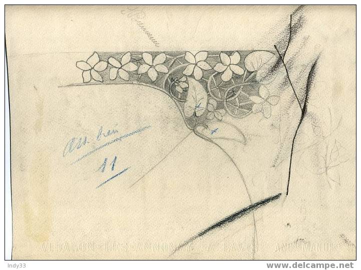 -DESSIN D´ECOLIER DES ANNEES 1910 NOTE. - Dessins