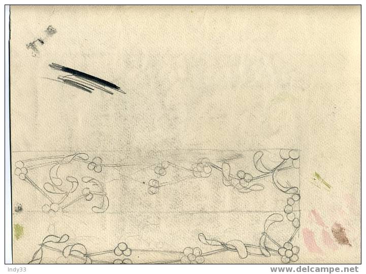 -DESSIN D´ECOLIER DES ANNEES 1910 NOTE. - Zeichnungen