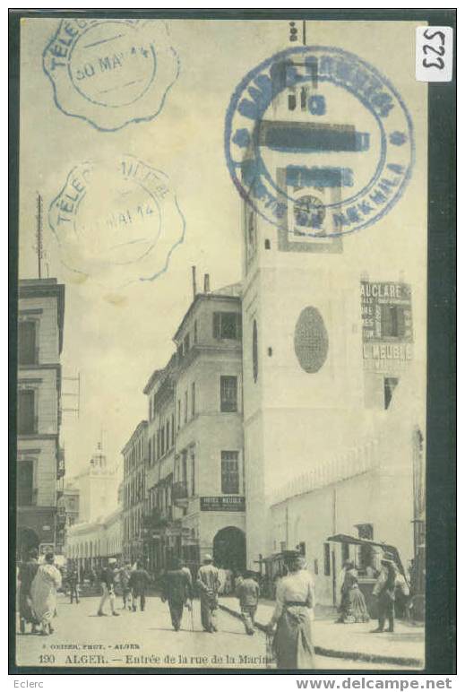 ALGERIE - Rue De La Marine - ( Tampon De La Poste Militaire De Nekhila, Maroc ) Voir Image - TTB - Alger