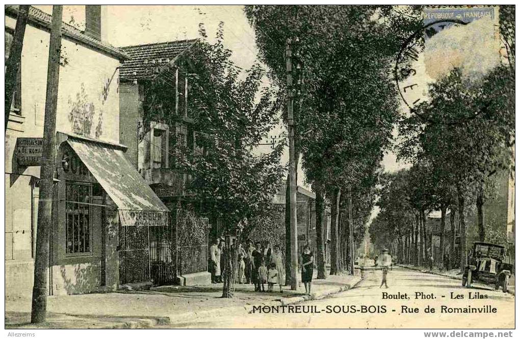 CPA 93 : MONTREUIL Sous BOIS Rue De Romainville A VOIR  !!!!! - Montreuil