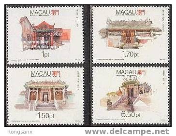 1992 MACAO/MACAU TEMPLES(I) STAMP 4V - Altri & Non Classificati