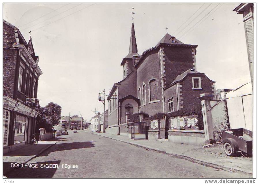 ROCLENGE S/GEER = L'église - Carte Photo (A. Smetz) écrite - Bassenge