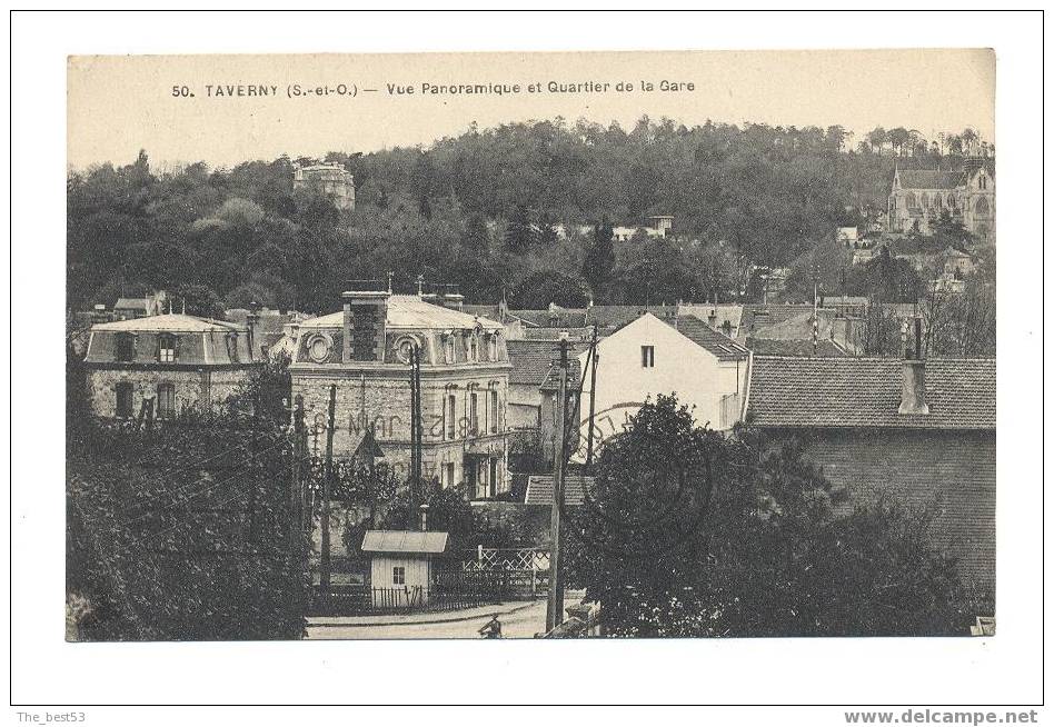 50  -  Taverny  -  Vue Panoramique Et Quartier De La Gare - Taverny