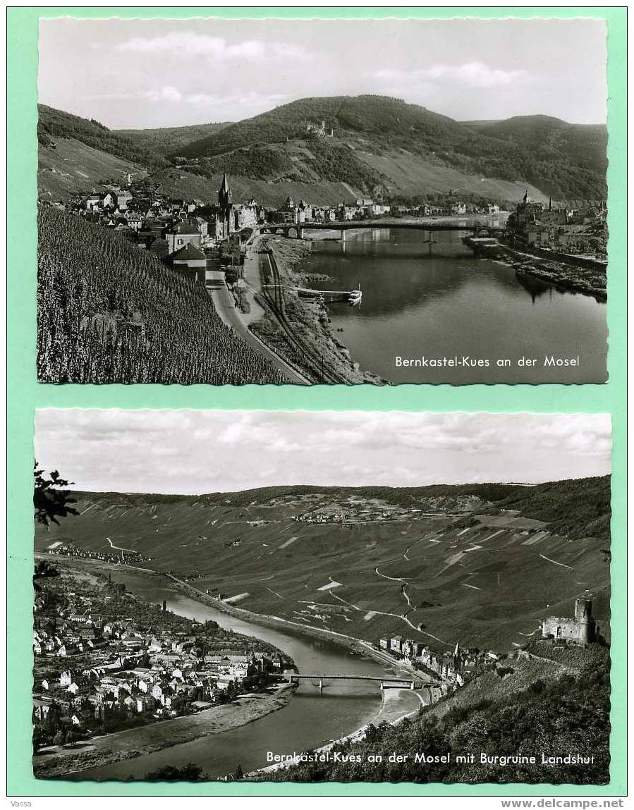 Bernkastel-Kues An Der Mosel .  2 Cartes Postales Années 1950 - Cochem