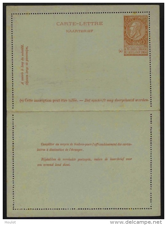 Belgien Mi. N° K 9  Kartenbrief Ungelaufen Von 1893 * - Carte-Lettere