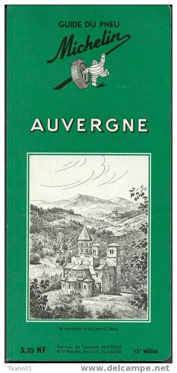 LES GUIDES VERTS MICHELIN "AUVERGNE" DE 1961 - Michelin (guides)