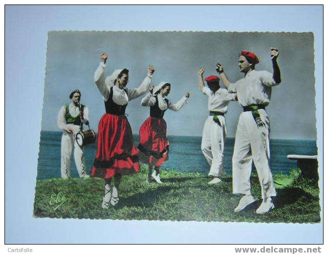 (350) -1- Carte Postale Sur  Cote Basque Oldarra Le Fandango Danse Populaire - Bidart