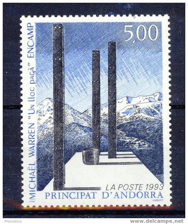 ANDORRE FRANCAIS 1993  N° 439   OEUVRE DE WARREN  **   MNH  LUXE - Unused Stamps