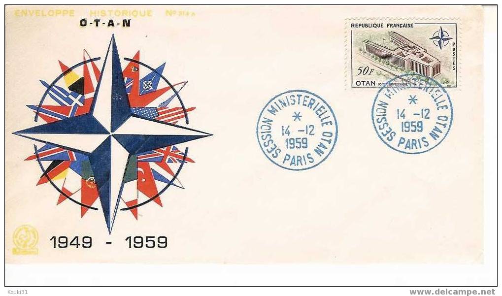 France FDC YT 1228 : Palais De L'otan Paris Et Session Ministérielle - OTAN