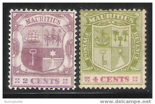 Mauritius Coat Of Arms 2c & 4c Mint - Mauritius (1968-...)