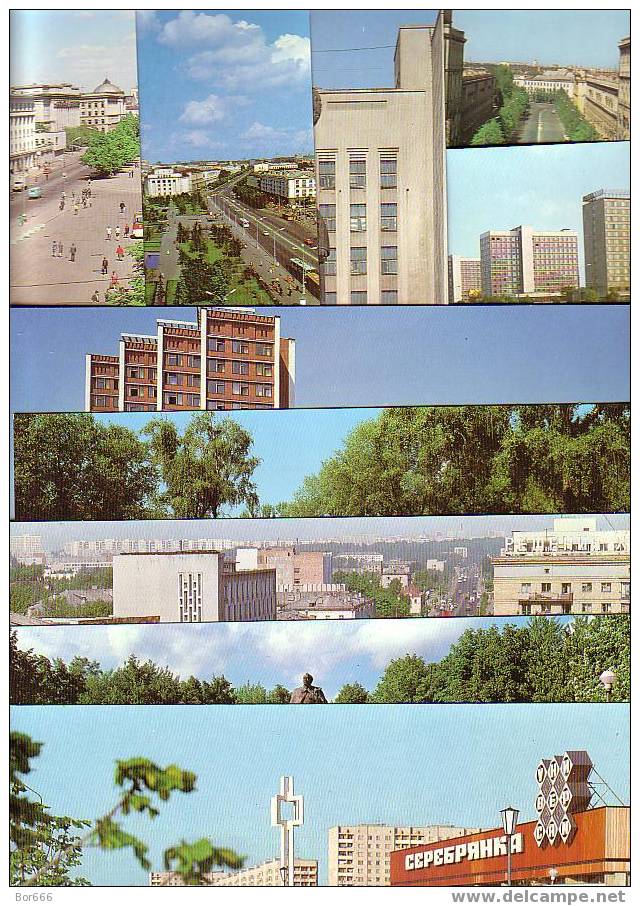 GOOD RUSSIA 24 POSTCARDS SET 1979 - BELARUS - MINSK - Belarus