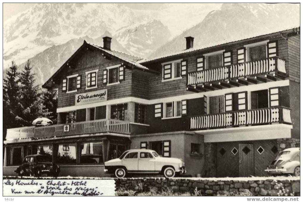 Cpsmpf (74) LES HOUCHES Chalet Hotel  ETOILE DES NEIGES 4ch Renault Et Simca Aronde - Les Houches
