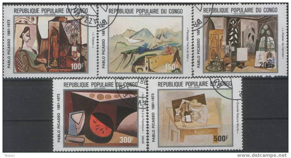 Congo (Brazzaville) 1981 Mi# 827-831 Used - Pablo Picasso - Used