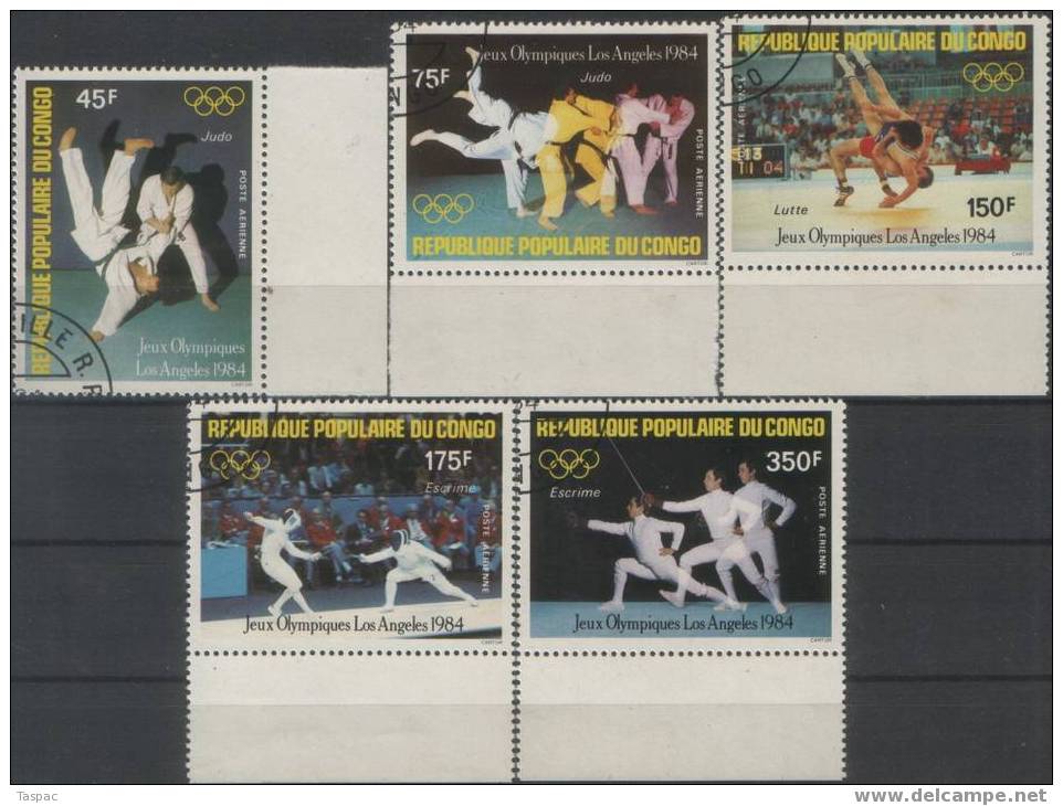 Congo (Brazzaville) 1984 Mi# 946-950, Block 35 Used - Summer Olympics - Usados
