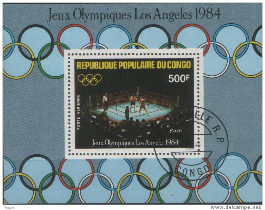 Congo (Brazzaville) 1984 Mi# 946-950, Block 35 Used - Summer Olympics - Usados