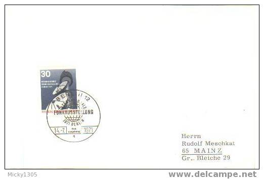 Berlin FDC Mi-Nr 391 (P017)- - 1971-1980