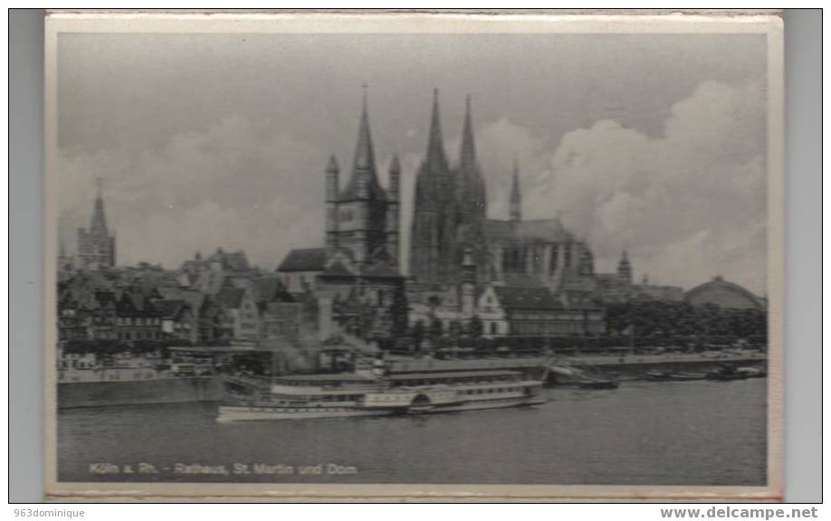 Köln Am Rhein - Kunstverlag Matthias Scholtes - Köln-Sülz - 16 Aug 1941 - Rathaus , St Martin Und Dom - Koeln