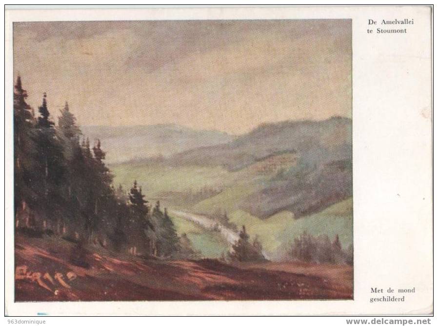 Stoumont. Vallée De L'Amblève. D'après Un Tableau Peint à La Bouche Par E. Pirar - Stoumont