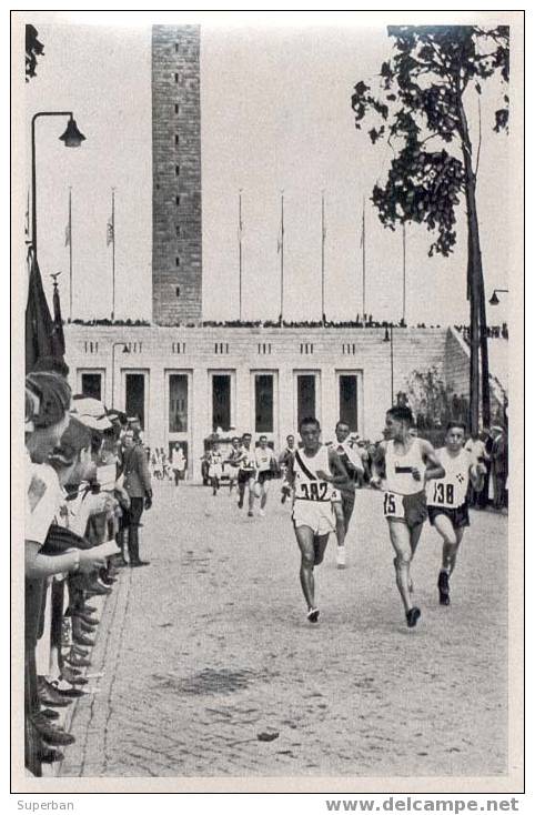 OLYMPIA 1936 - COURSE Du MARATHON : KITEL SON - LE FUTUR VAINQUEUR... - À VOIR DÉTAILS AU DOS ! (z-353) - Athletics