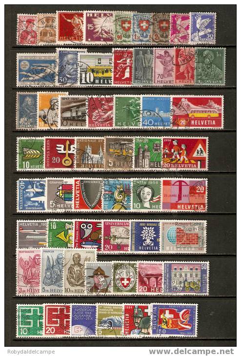 CH223 - SVIZZERA - Lotto Misto 1909/1964 Di 2.a Scelta - 55 Pezzi - CV Euro 130,90 - Collections