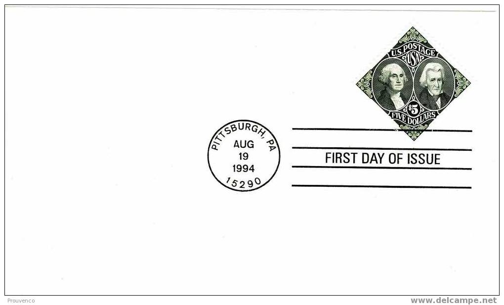 ETATS - UNIS  UNITED STATES 1994  WASHINGTON - JACKSON 1ST DAY COVER - 1991-2000