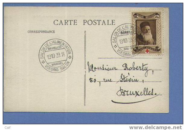 496- Op Kaart Met Stempel SALON DE L'ALIMENTATION / VOEDING SALON BRUSSEL - Storia Postale