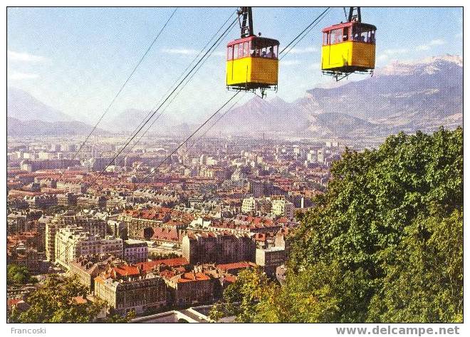 Funivia-Cableway-Grenoble   Le Teleferique De La Bastille-Sesselbahn-[ISER E  38]- - Kabelbanen