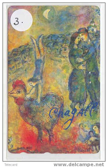 MARK CHAGALL PEINTURE PAINTING (JUDAICA) Sur Telecarte (6) - Pintura