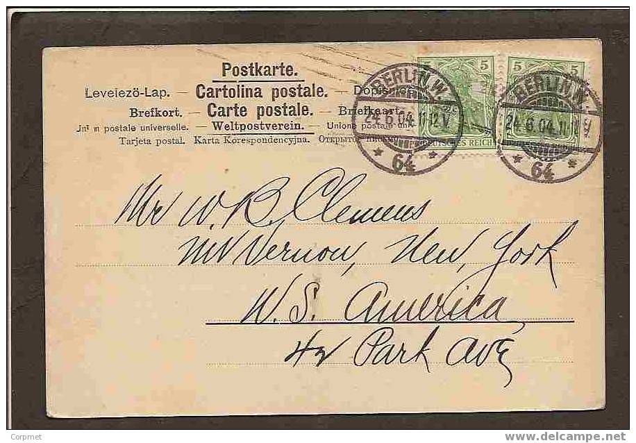 Gruss Aus Berlin -- VF Circulated 1904 Postcard From Berlin To New York - Autres & Non Classés