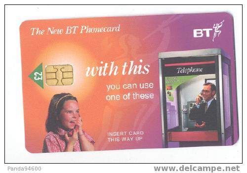 British Telecom Cabine Avec Fillette 06.1998 - BT Werbezwecke
