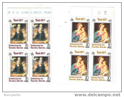 New Hebrides French 1977 Christmas Blk Of 4 MNH - Ungebraucht