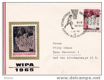 A-RII126b/  ÖSTERREICH - Sonderstempel/Umschlag WIPA 1965 - Briefe U. Dokumente