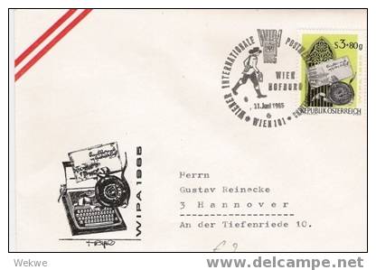 A-RII126c/ ÖSTERREICH -  Sonderstempel/Umschlag/Marke WIPA 1965 - Briefe U. Dokumente