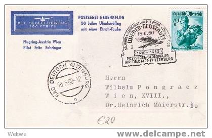 A-RII181/ ÖSTERREICH -  Gedenkflug 1960, W.-Neustadt-Spitzerberg - Briefe U. Dokumente