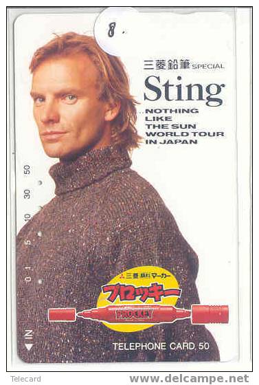 STING Sur Telecarte Japon (8) - Characters