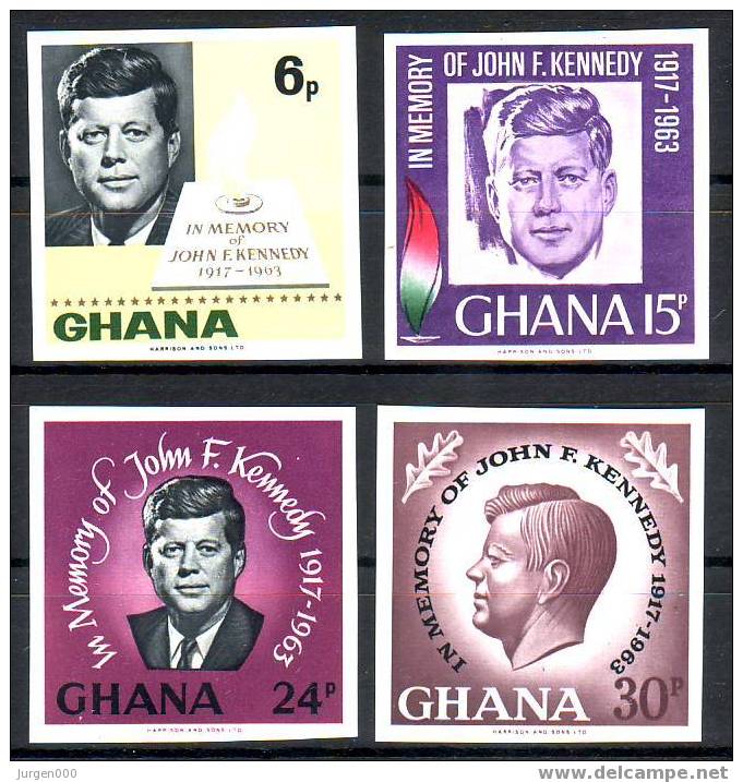 Ghana, Nr 246/249B Non Dentelee **, Michel = ?? ? (Y10516) - Kennedy (John F.)