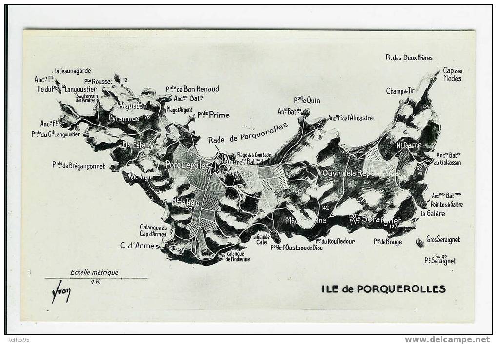 PORQUEROLLES - 397 Carte Géographique - Porquerolles