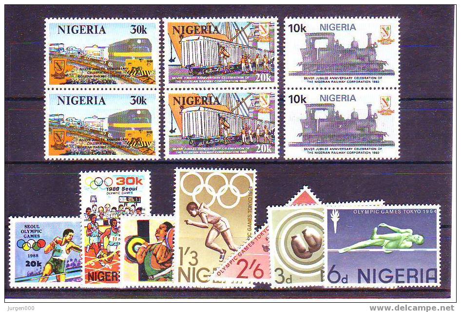 Nr 156/159, 374/376, 524/526 **, Michel = 18 ? (Y13187) - Nigeria (1961-...)